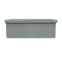 Jardinera En Cemento Con Borde 100 Cm Gris