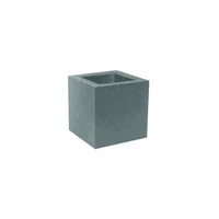 Matera Cubo Liso 25 cm Gris Piedra