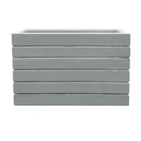 Jardinera En Cemento Acanalada 100 Cm Gris