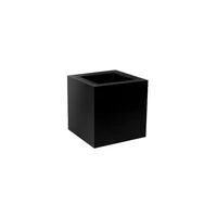 Matera Cubo Liso 25 cm Negro