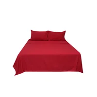 Sábana King Natural Hometex Rojo Hometex