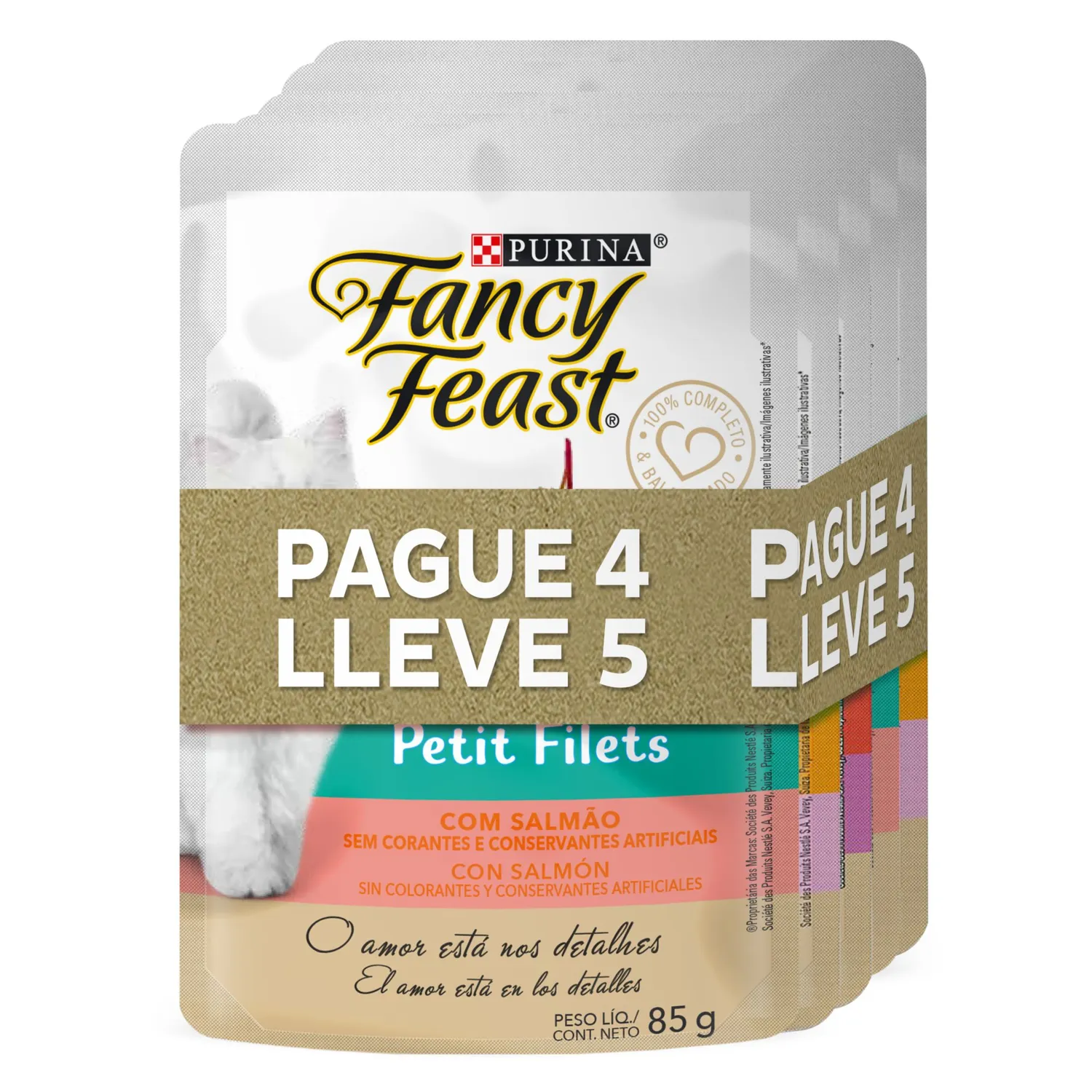Comida Húmeda Para Gato Fancy Feast Kisses Surtido 5x85g Fancy Feast