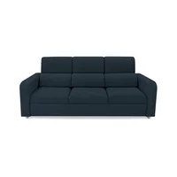 Sofá 3 puestos Bethel Tela 95x207x90 Plomo