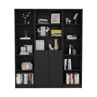Combo Home 180x62x29cm Wengue Tres Bibliotecas