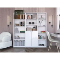 Combo Home Eco 180x62cm Blanco Tres Bibliotecas