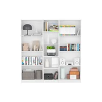 Combo Home 180x62x29cm Blanco Tres Bibliotecas
