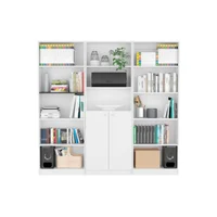 Combo Home Eco 180x62cm Blanco Tres Bibliotecas
