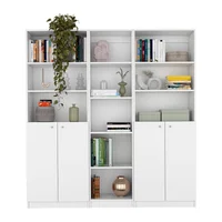 Combo Home 180x62x31cm Blanco Tres Bibliotecas