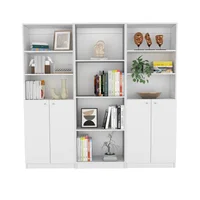 Combo Home 180x62x31cm Blanco Tres Bibliotecas