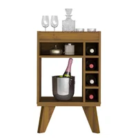 Mesa Bar 72x45cm en Mdp con 5 Compartimientos Pino