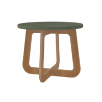 Mesa de Centro Jasmin 59X59Cm En Mdf Menta con Roble