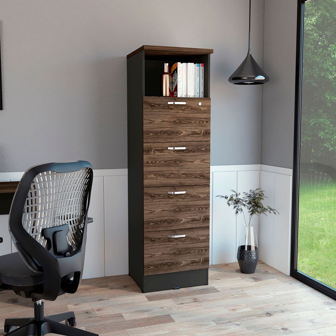 Winsome Escritorio Esquinero De Madera Con Estante, Miel, 2. Color Miel
