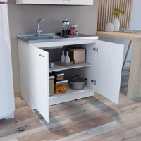Mueble Inferior Cocina Napoles 100 Rta Blanco