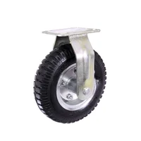 Rodachina Rueda Neumática 10'' Toolcraft 150 kg Placa Fija