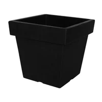 Matera Cuadrada Plástico 23.4x22 Cm Negro Jardin
