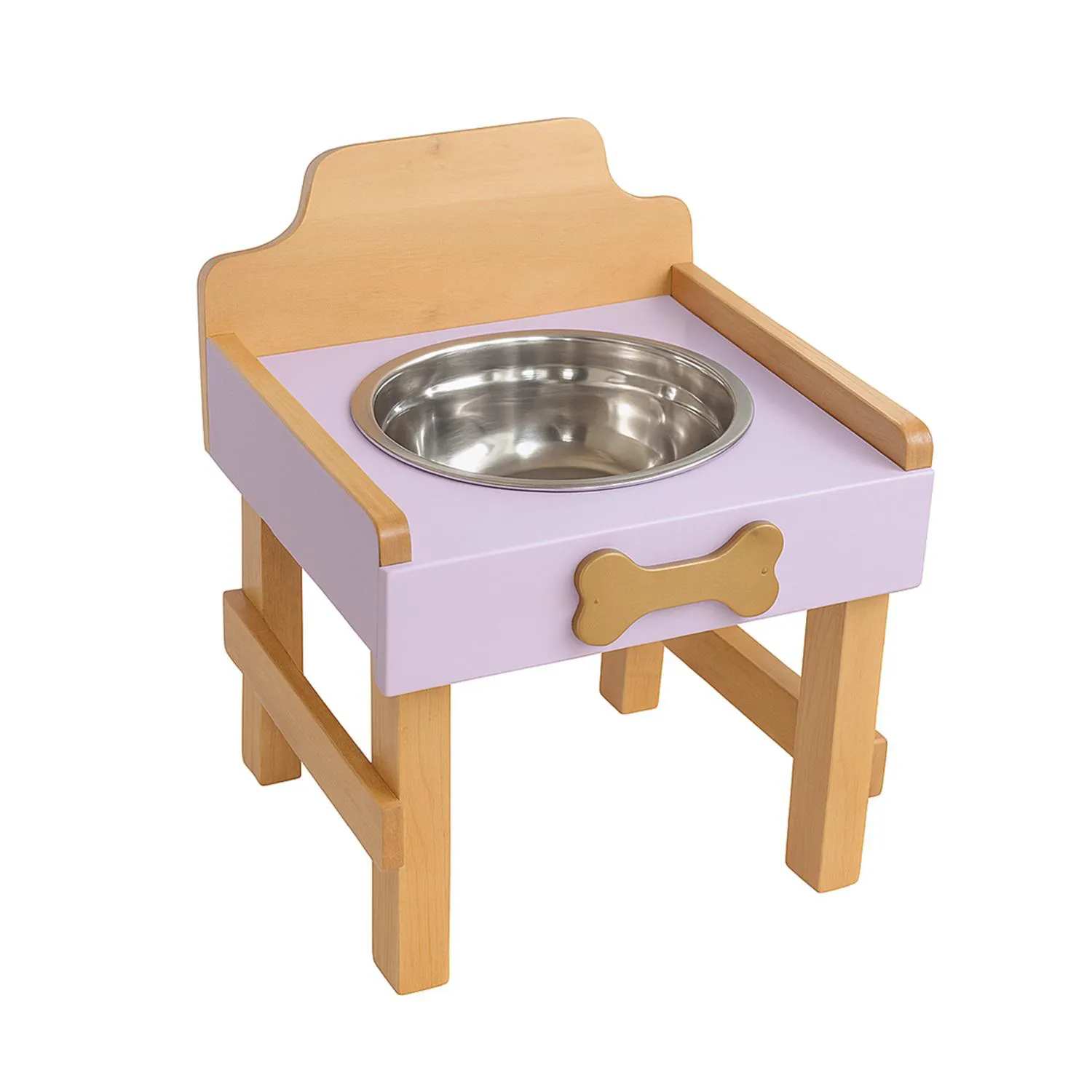 Comedero Para Perro S Pino-Platos Metalicos Madelau