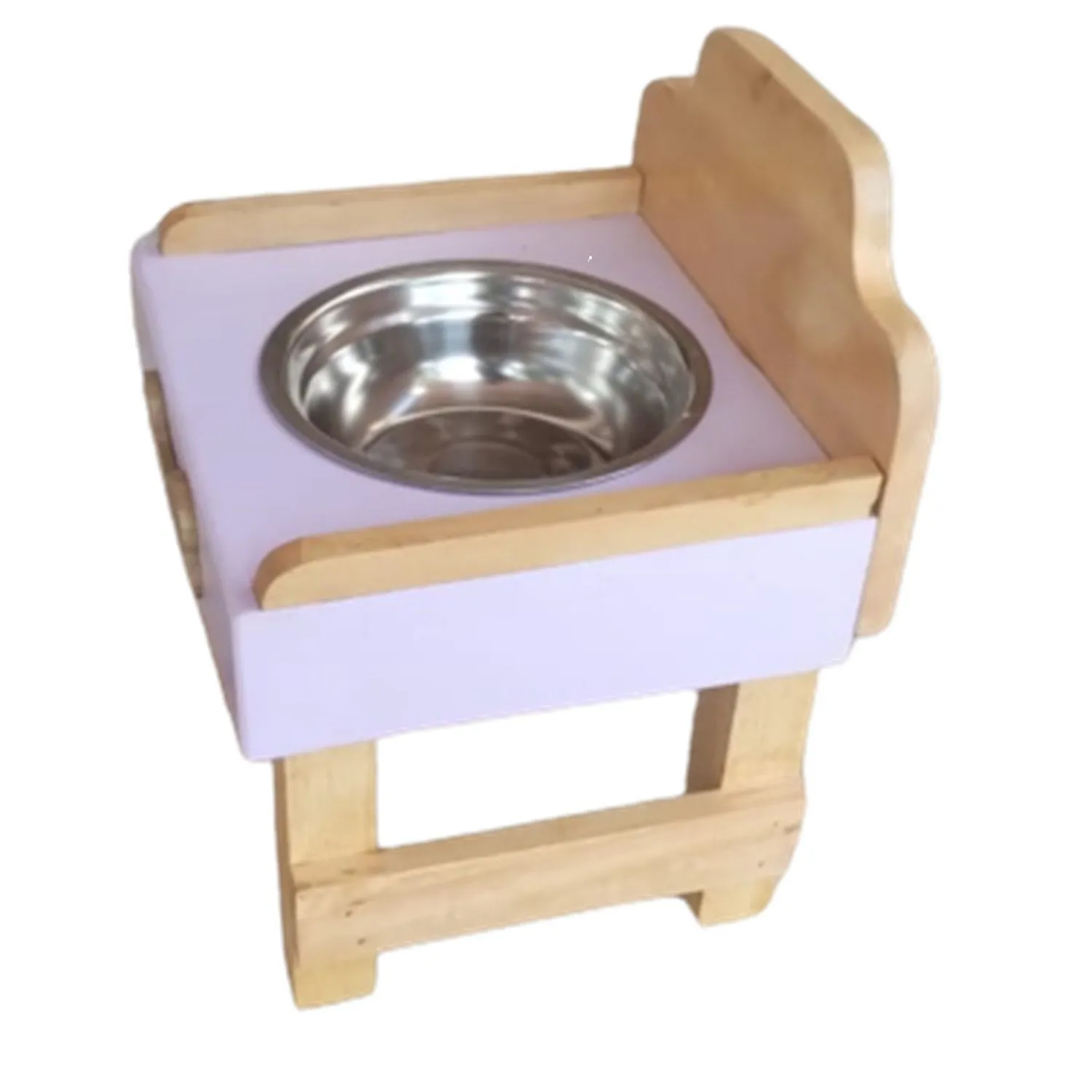 Comedero Para Perro S Pino-Platos Metalicos Madelau 3