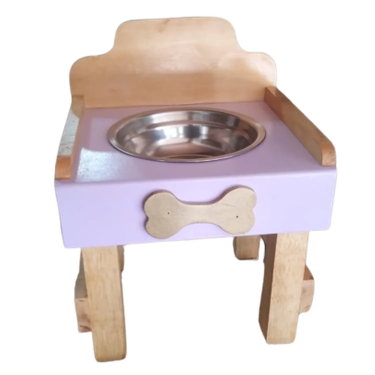 Comedero Para Perro S Pino-Platos Metalicos Madelau 4