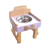 Comedero Para Perro L Pino-Platos Metalicos Madelau