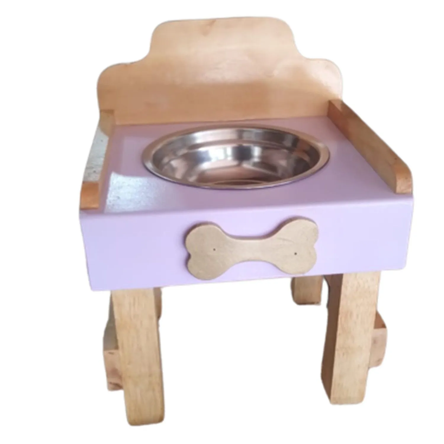 Comedero Para Perro L Pino-Platos Metalicos Madelau 3
