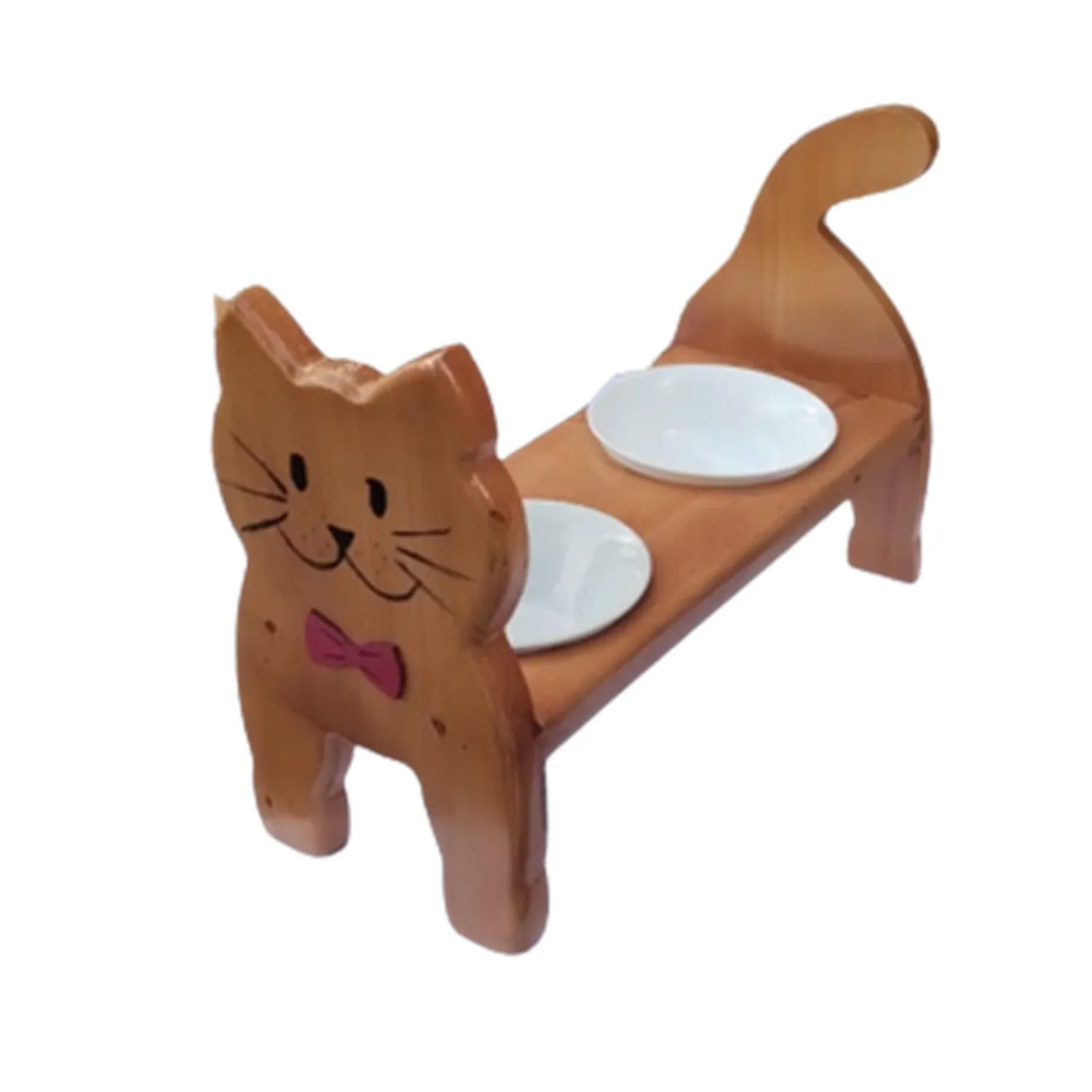 Comedero Cat S Pino-Platos Ceramica Natural 3