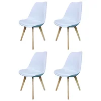 Set X4 Silla Auxiliar Luisa Blanco Natural Just Home Collection