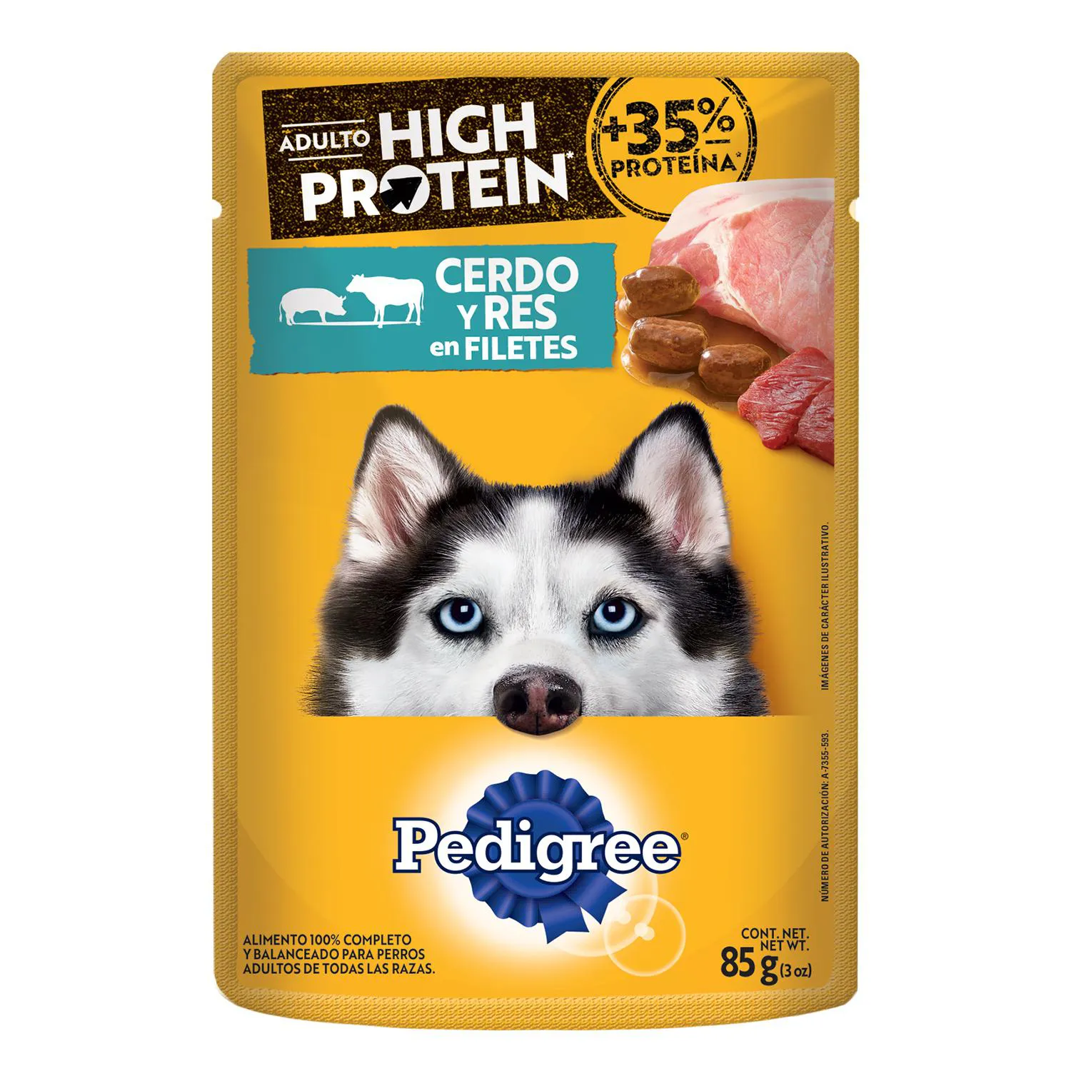 Comida Húmeda Para Perros Pedigree Cerdo Y Res 85gr Pedigree