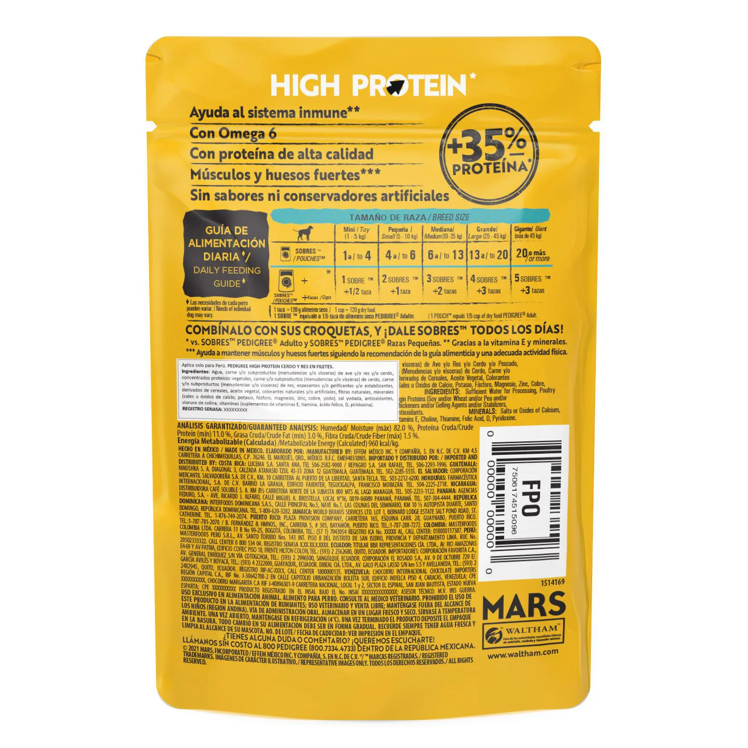 Comida Húmeda Para Perros Pedigree Cerdo Y Res 85gr Pedigree