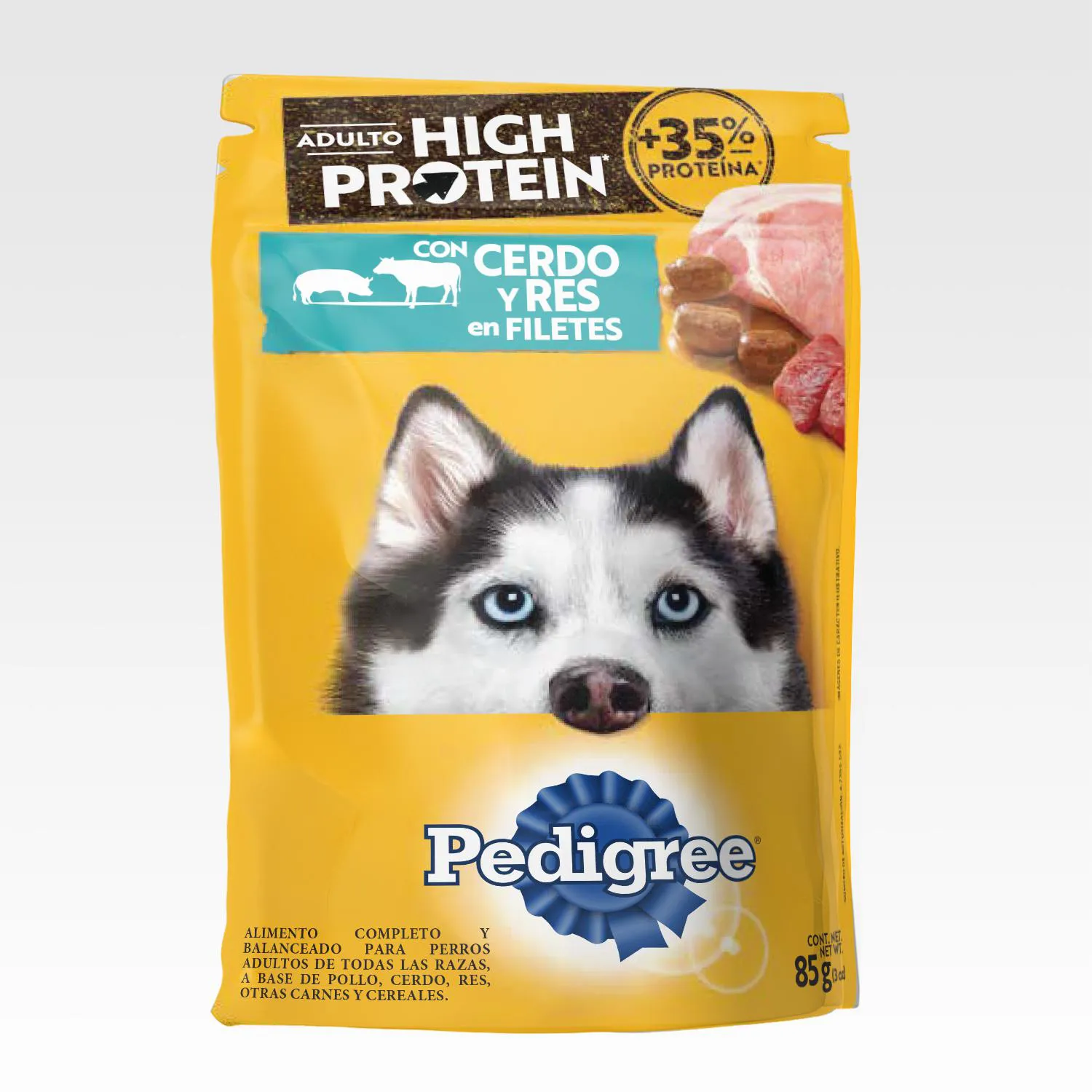 Comida Húmeda Para Perros Pedigree Cerdo Y Res 85gr Pedigree 3