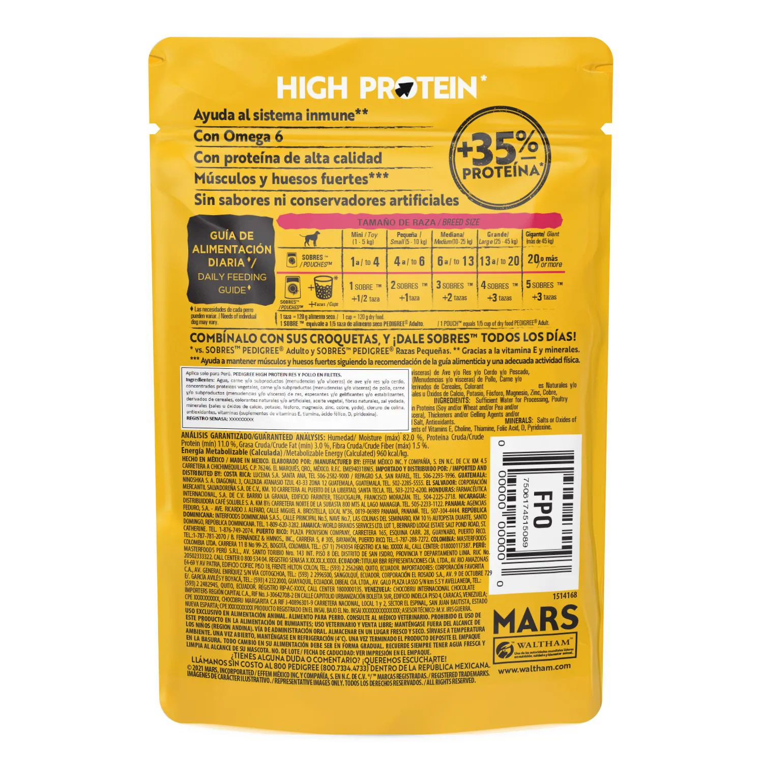 Comida Húmeda Para Perros Pedigree Res Y Pollo 85gr Pedigree