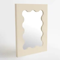 Espejo Ondulado Interno - Crema - 55 x 75 Cm Homus