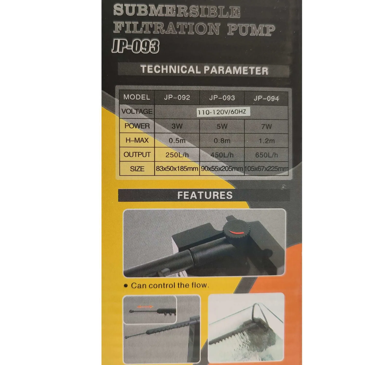 Filtro Interno Acuario Sun Sun Esquinero 450 L/H Sun Sun 3