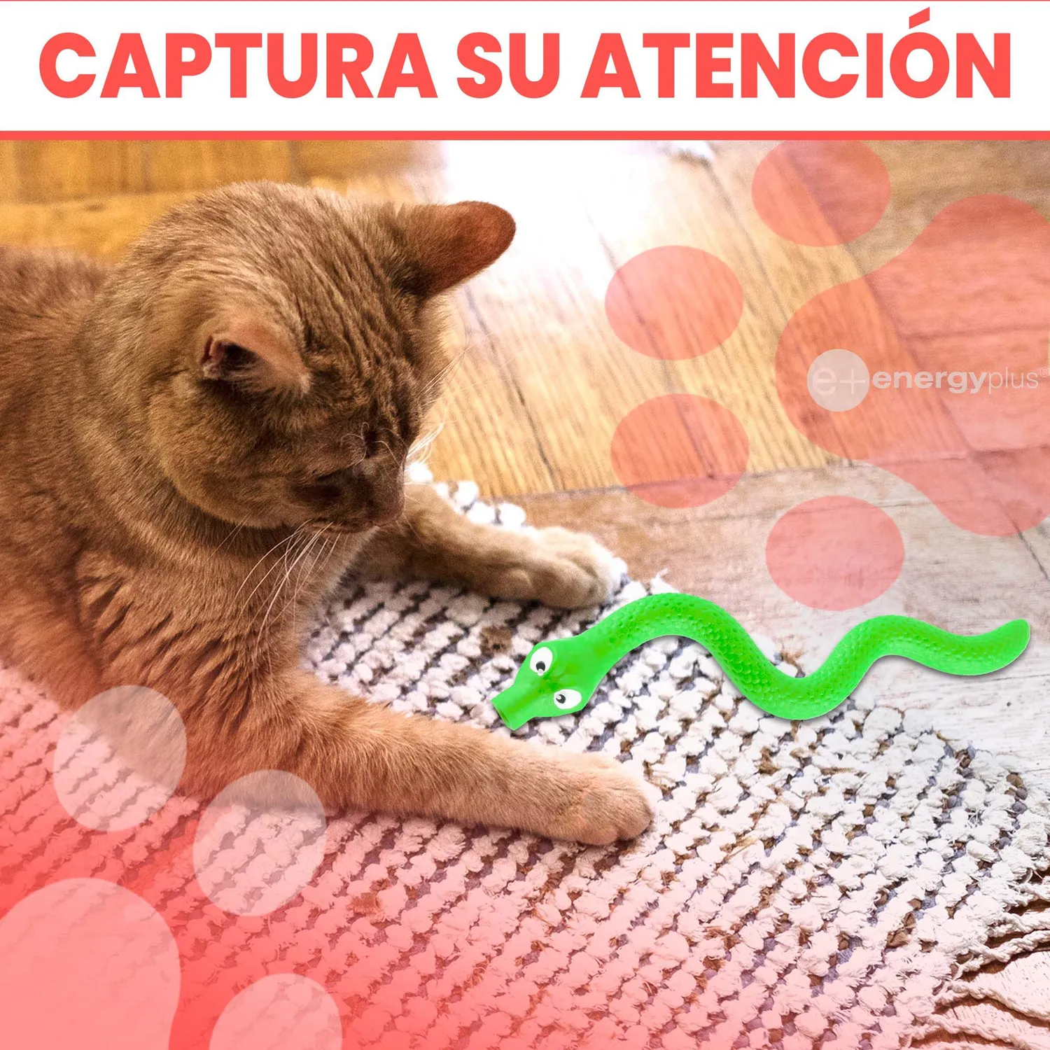 Serpiente Dispensador De Alimentos 17 Cm Gato Verde 4