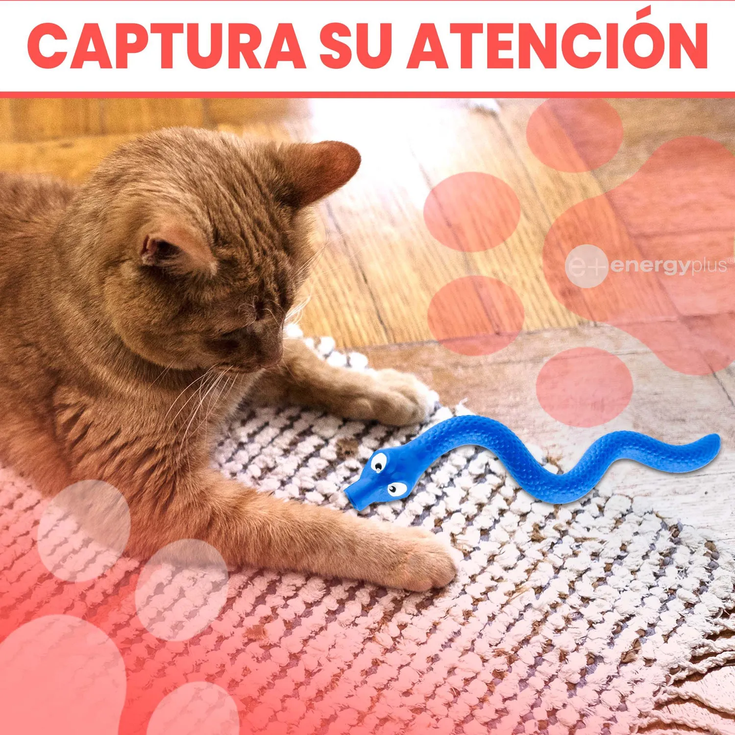 Serpiente Con Dispensador De Alimentos 17 Cm Gato Azul 4