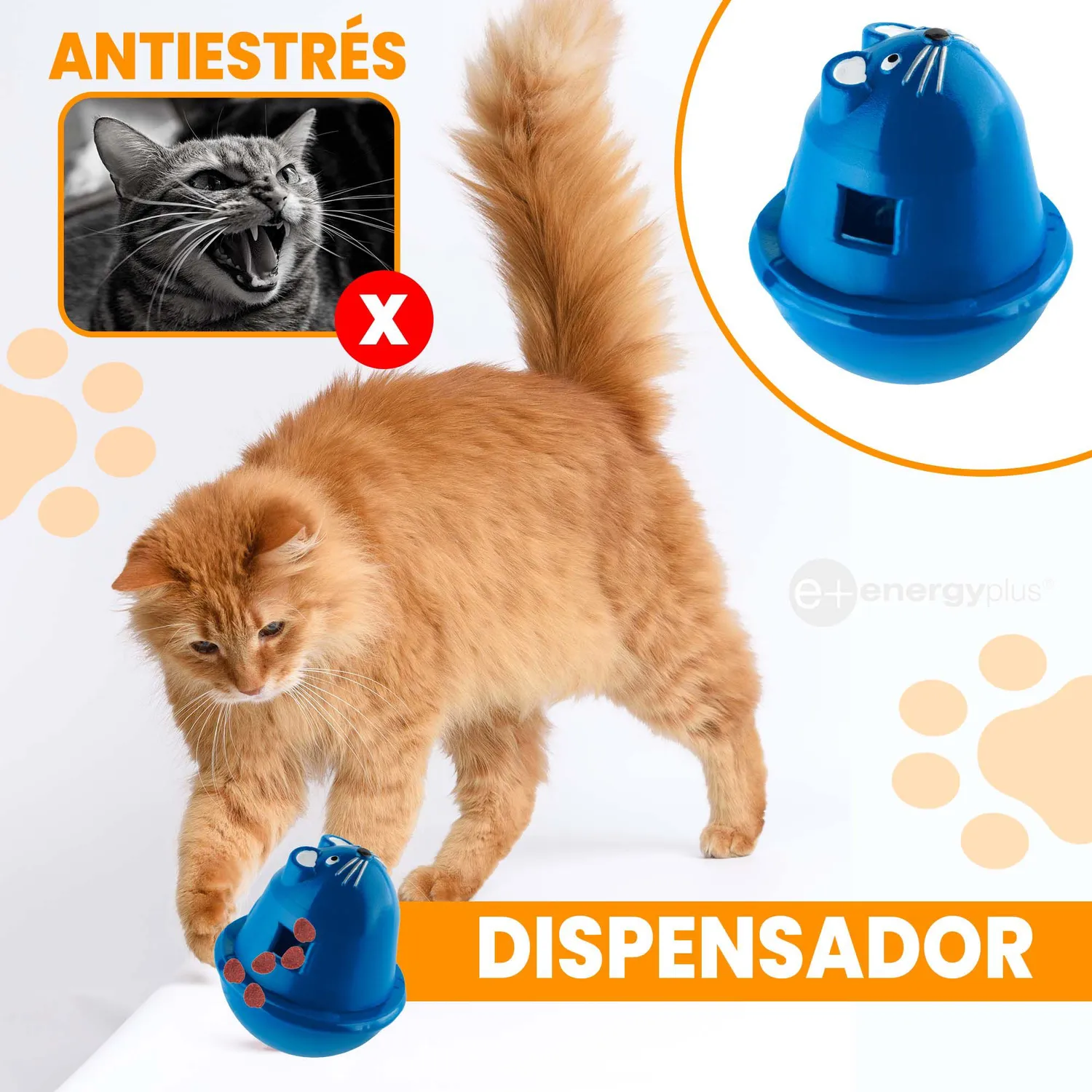 Juguete Para Gatos Speedy Giratorio Estimulador Azul