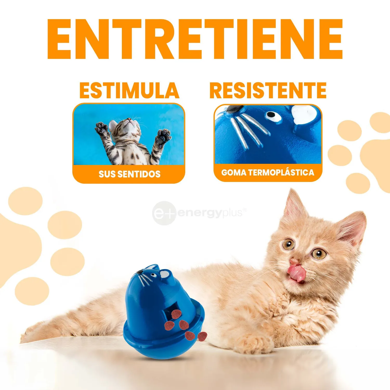Juguete Para Gatos Speedy Giratorio Estimulador Azul 3