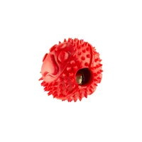 Pelota Goma Con Cascabel Juguete Gatos Rojo