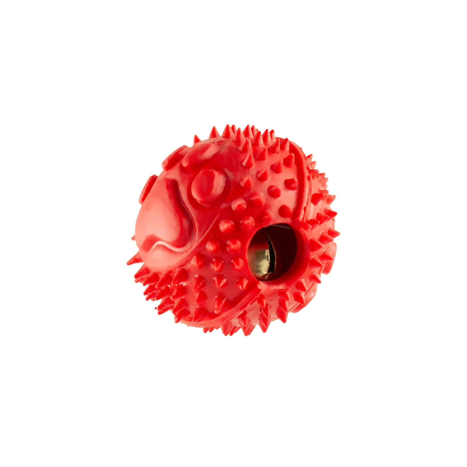 Pelota Goma Con Cascabel Juguete Gatos Rojo