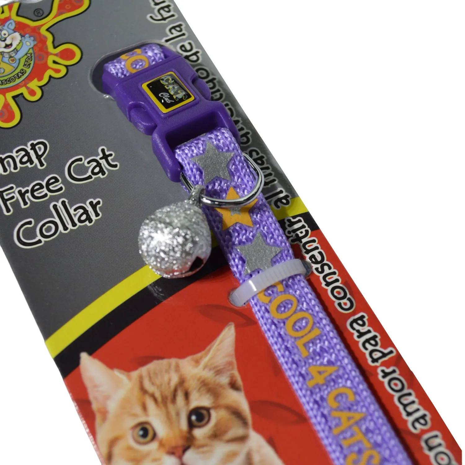 Collar para gato cool cats morado colmascotas 3
