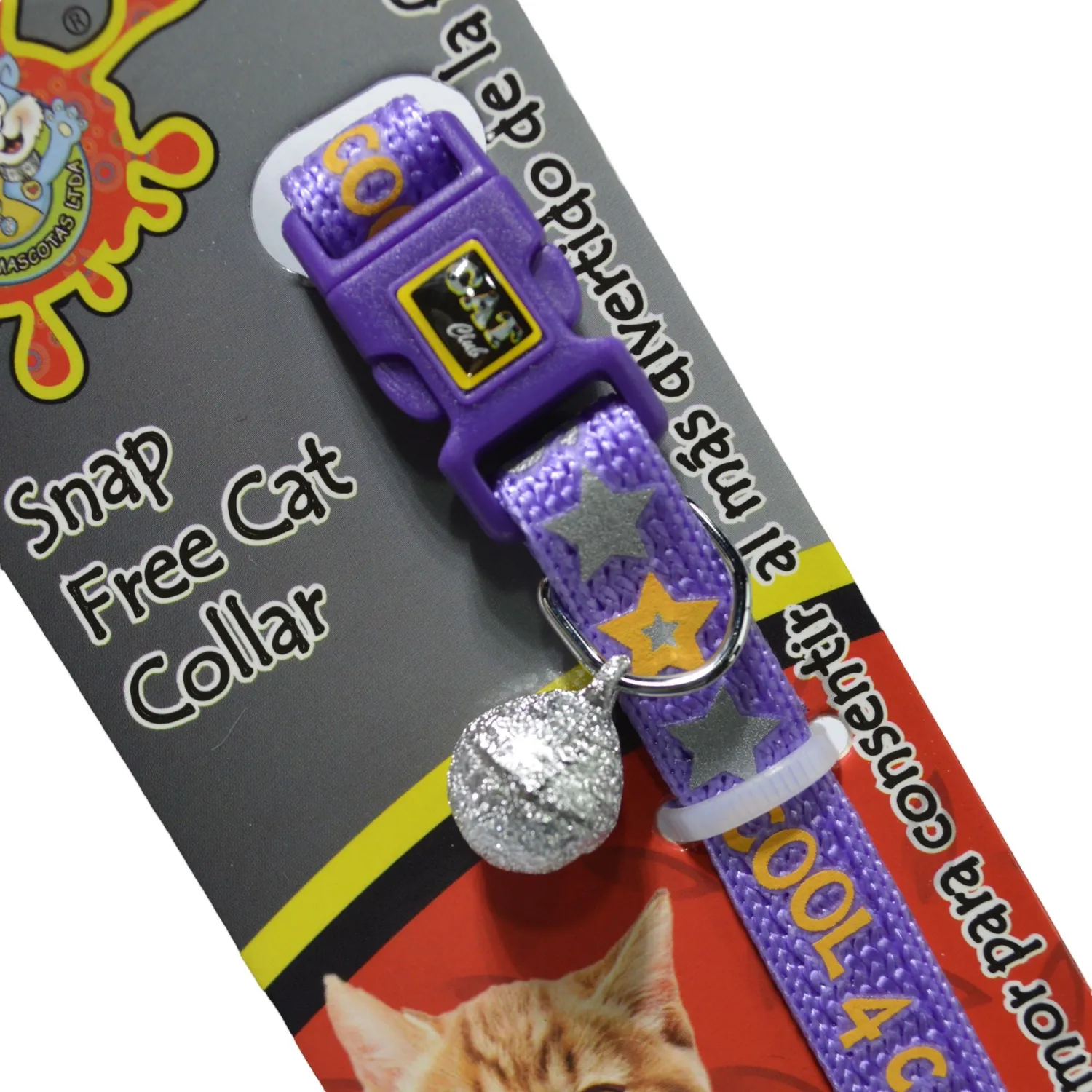 Collar para gato cool cats morado colmascotas 4