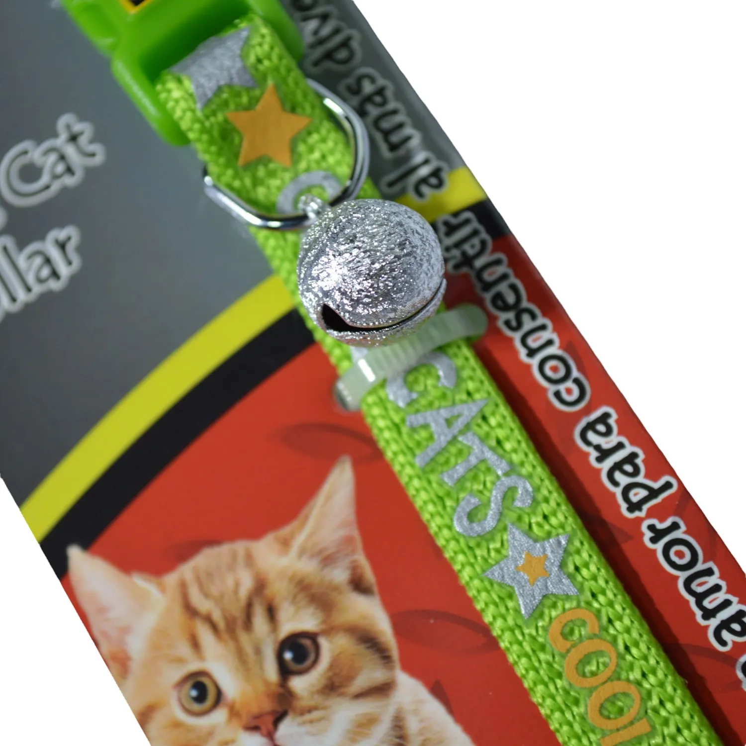 Collar para gato cool cats verde colmascotas 3