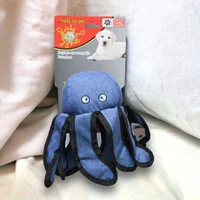 Peluche para perro pulpo manotas en jean 32x33cm colmascotas