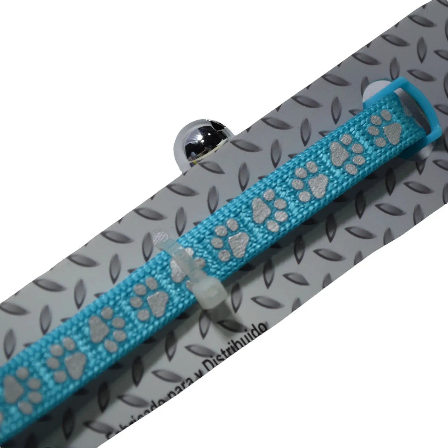Collar Importado Para Gato Huellitas Azul