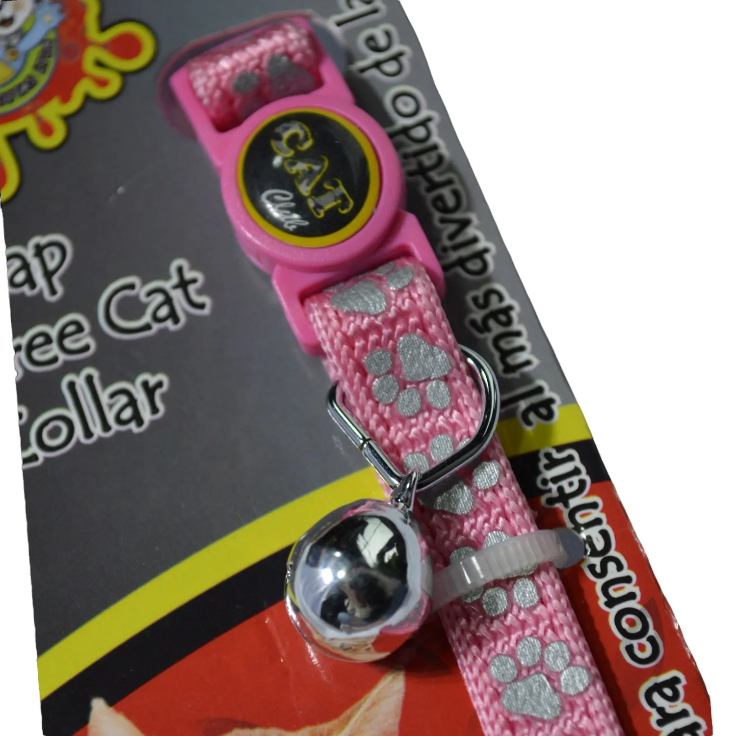 Collar Importado Para Gato Huellitas Rosado 3