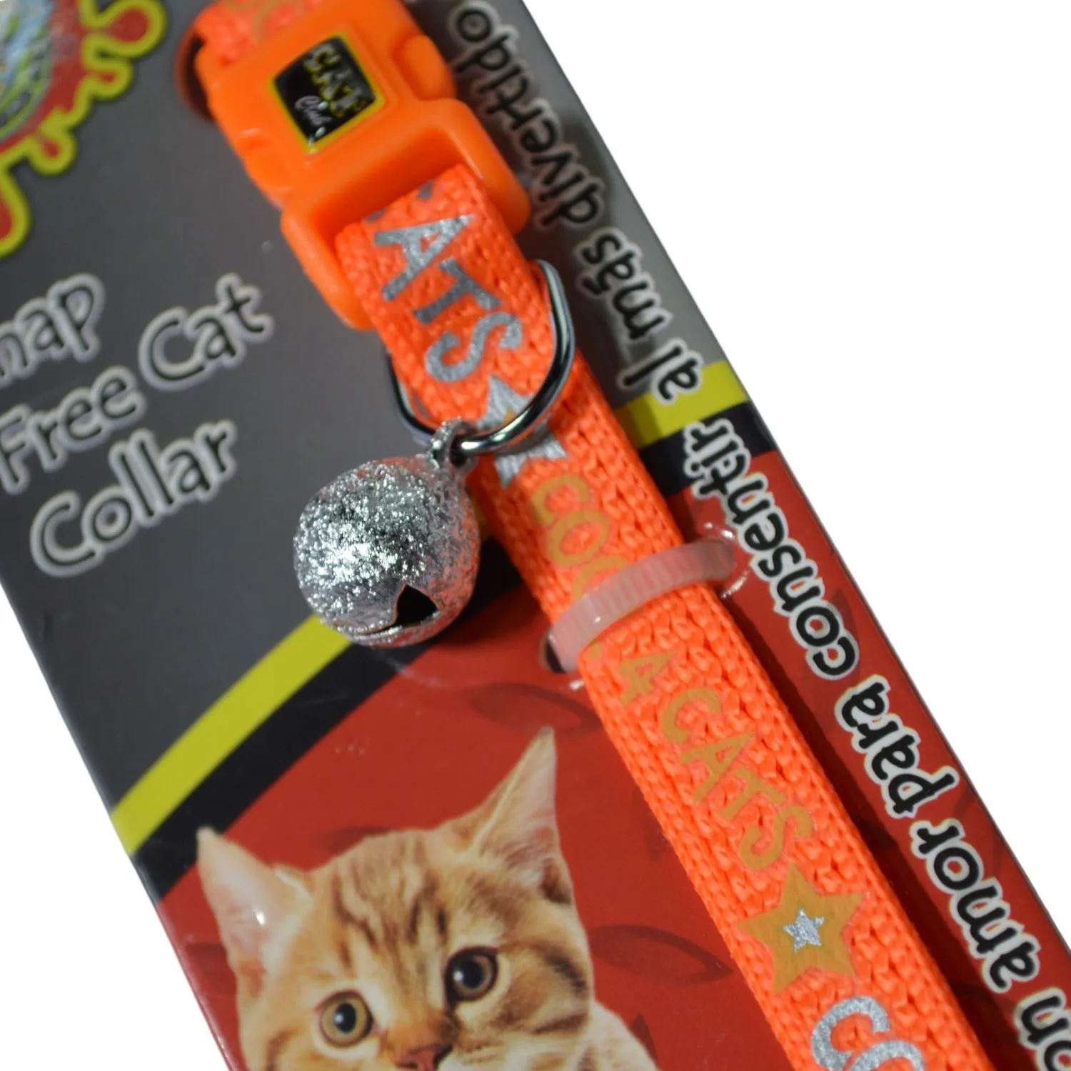 Collar para gato cool cats naranja colmascotas 6