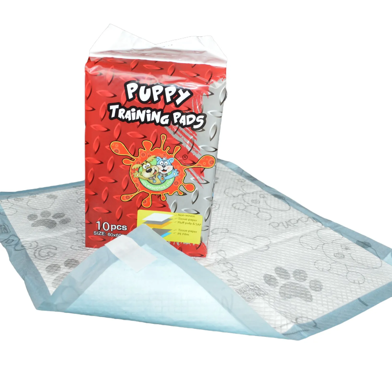 Tapete de Entrenamiento para Perro 60x60cm bolsa x10 Unidades Colmascotas