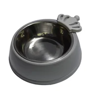 Comedero para mascotas deluxe reina gris pequeño 18cm colmascotas