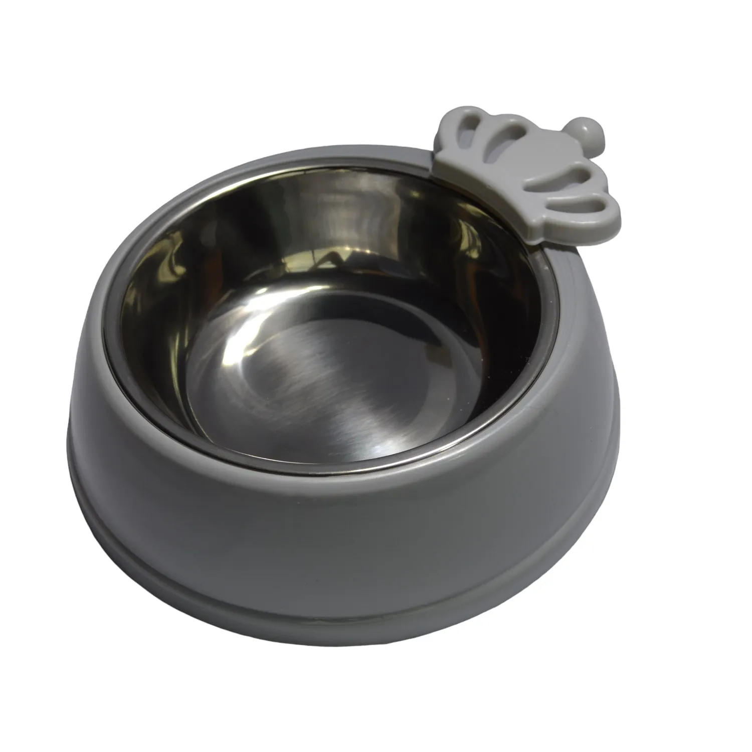 Comedero para mascotas deluxe reina gris pequeño 18cm colmascotas