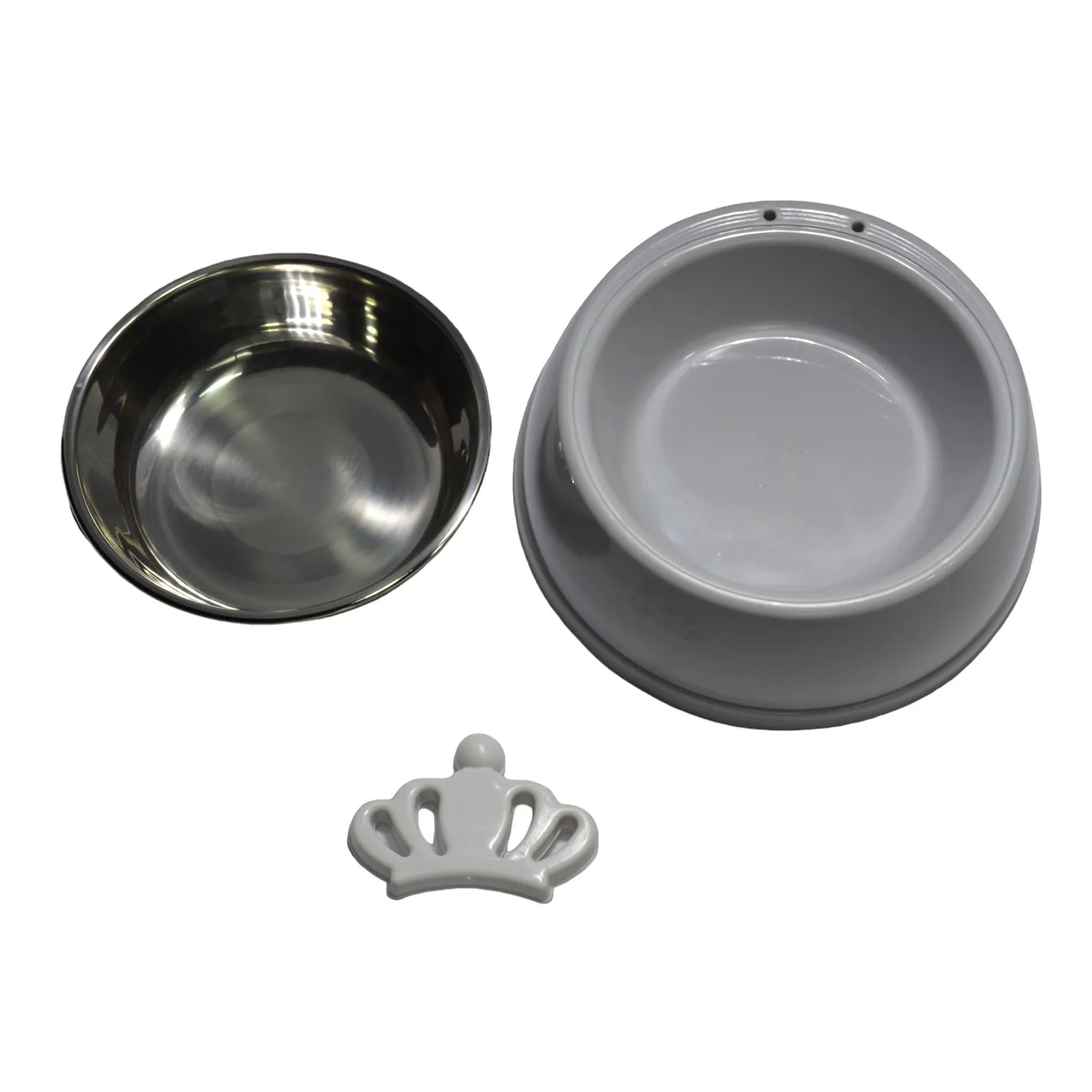 Comedero para mascotas deluxe reina gris pequeño 18cm colmascotas 3