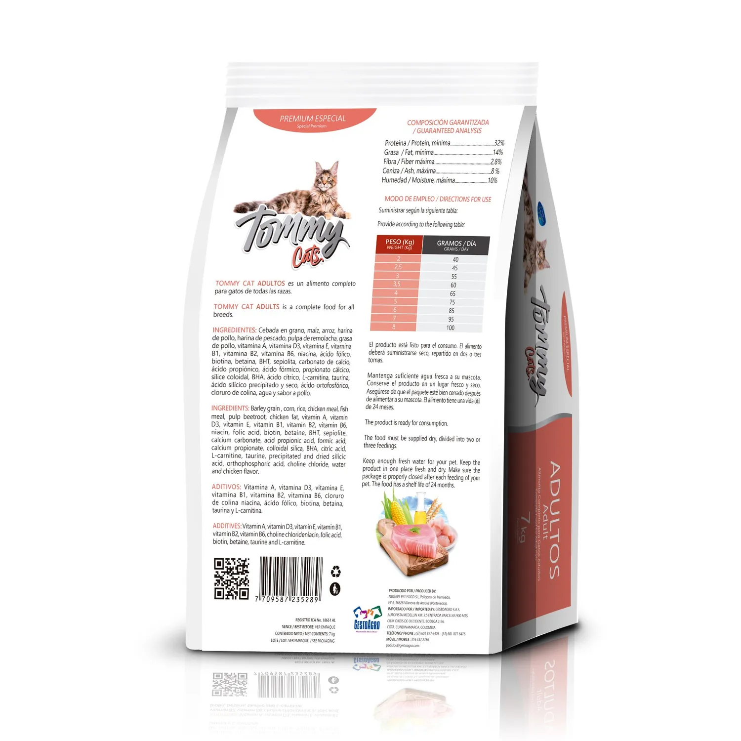 Comida Seca Para Gatos Adulto Tommy  Cats X 7 Kg Tommy Cats